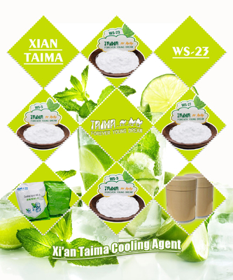 Agente rinfrescante aromatizzante WS-23 effetto rinfrescante a lunga durata in contenitori asciutti