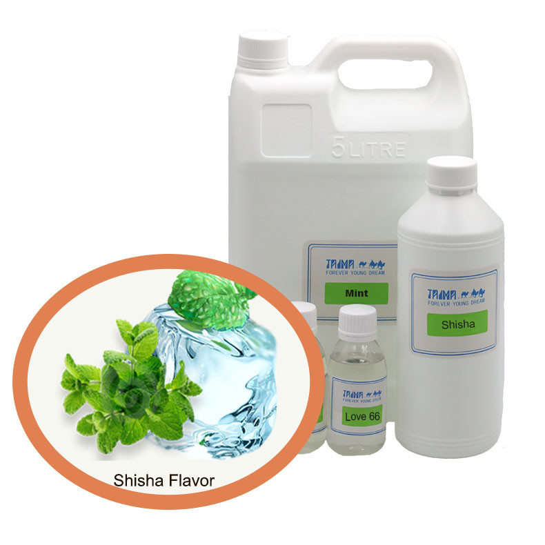 Liquido aromatizzante per narghilè al gusto menta ad alta concentrazione in confezione standard da 1 litro