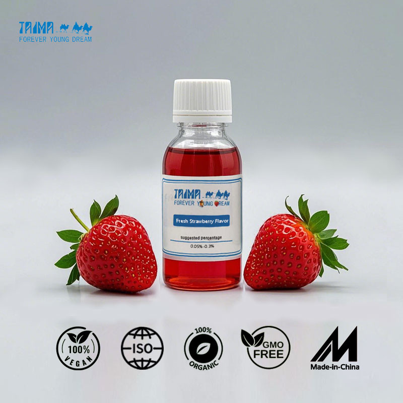 Sapore di fragole fresche, liquido di estrazione vera e sapore in polvere derivato da fragole naturali